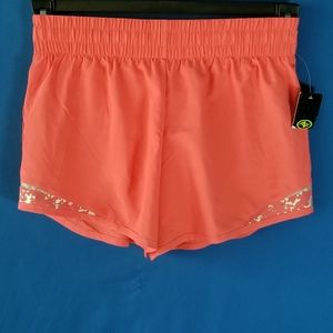 Athletic Works Juniors Running Shorts Pull-On Elastic Waistband Comfortable Fit